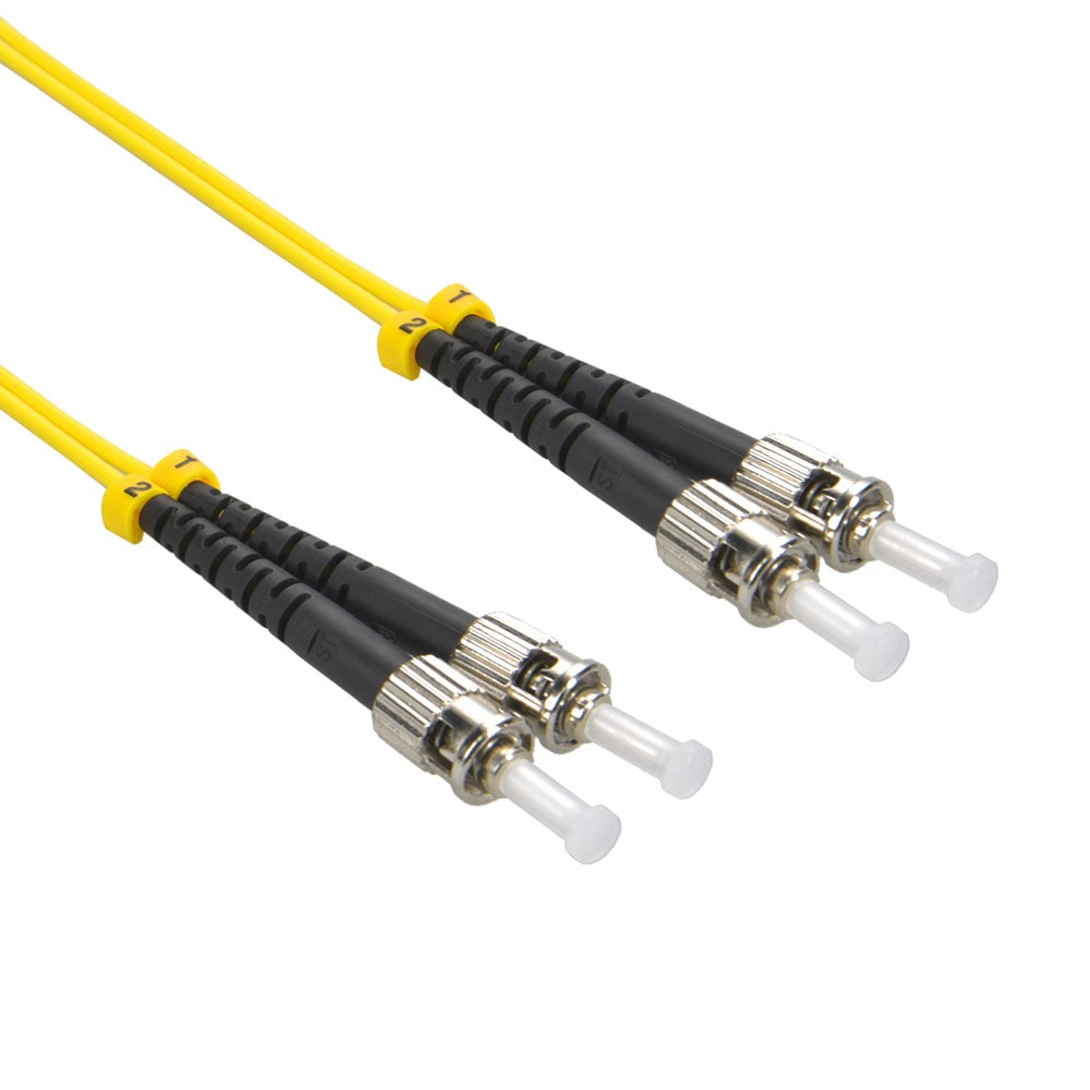 ST/UPC-ST/UPC Singlemode Duplex OFNR 2.0mm Fiber Optic Patch Cable ST/UPC-ST/UPC Singlemode Duplex OFNR 2.0mm Fiber Optic Patch Cable
